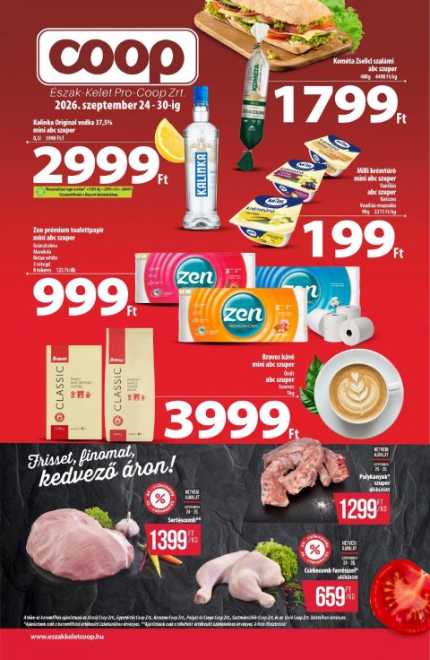 COOP Észak-Kelet akciós újság od 24. 9. 2026 do 30. 9. 2026
