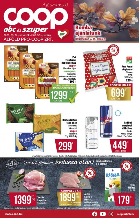 COOP Alföld akciós újság od 24. 9. 2026 do 30. 9. 2026