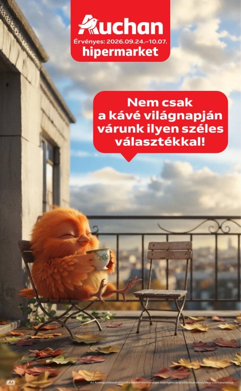 AUCHAN Hipermarket Kávé ajánlataink akciós újság od 24. 9. 2026 do 7. 10. 2026