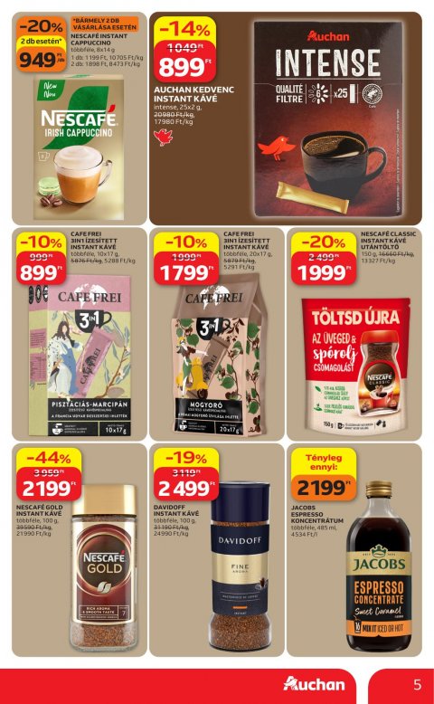 AUCHAN Hipermarket Kávé ajánlataink akciós újság