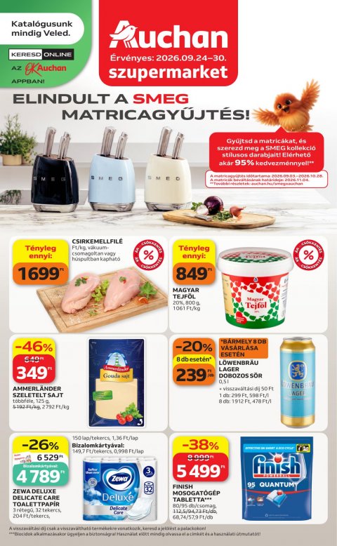 AUCHAN Szupermarket Heti ajánlataink akciós újság od 24. 9. 2026 do 30. 9. 2026
