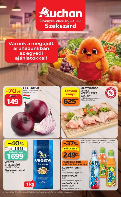 AUCHAN Szupermarket Szekszárdi ajánlataink akciós újság od 24. 9. 2026 do 30. 9. 2026