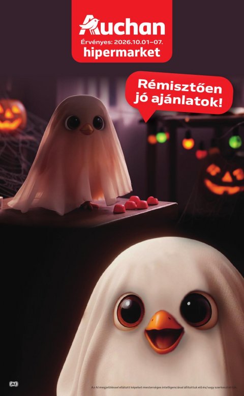 AUCHAN Hipermarket Halloweeni ajánlataink akciós újság od 1. 10. 2026 do 7. 10. 2026