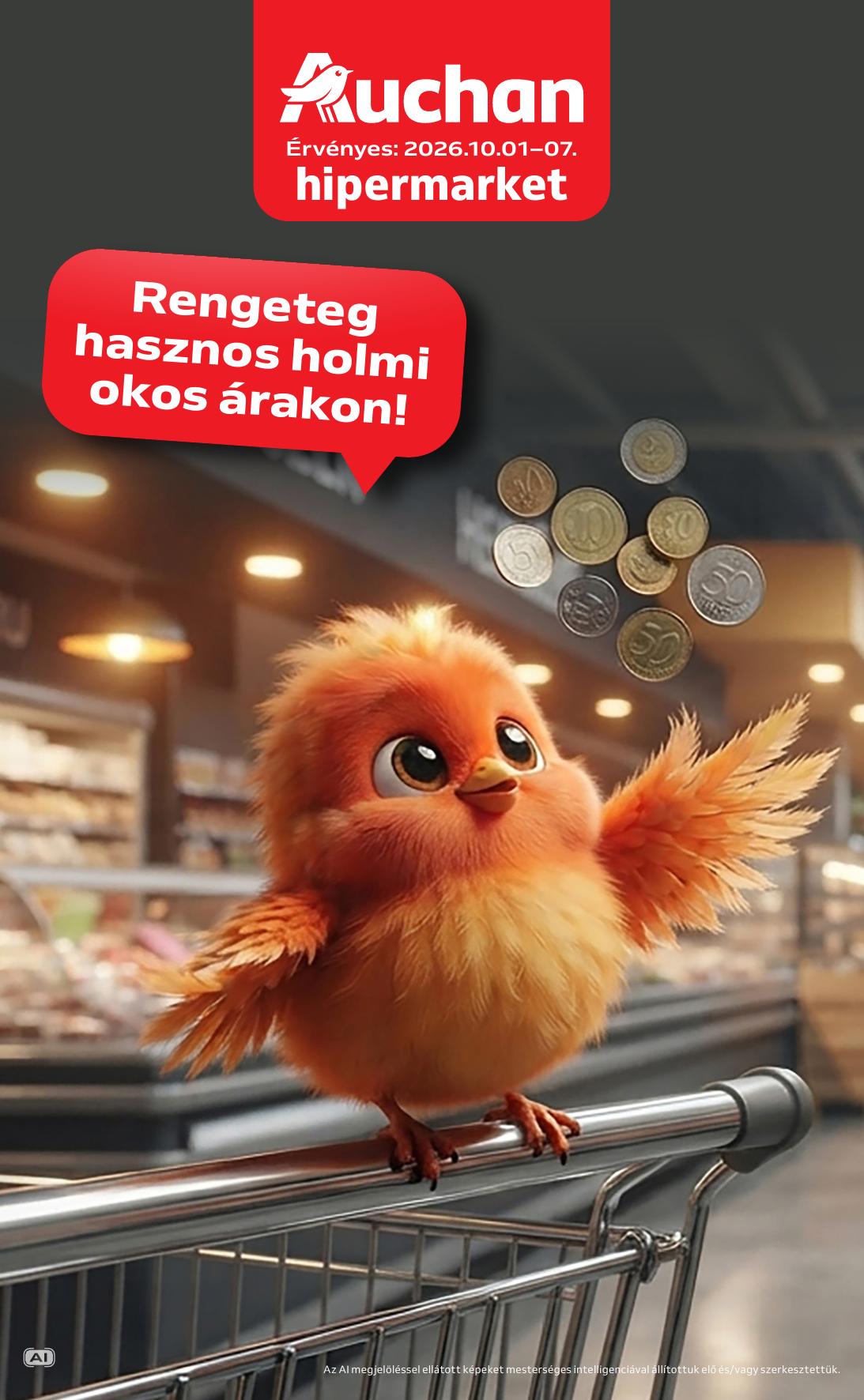 AUCHAN Hipermarket Filléres ajánlataink akciós újság od 1. 10. 2026 do 7. 10. 2026