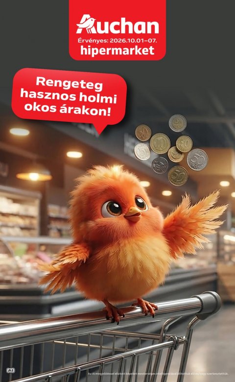 AUCHAN Hipermarket Filléres ajánlataink akciós újság od 1. 10. 2026 do 7. 10. 2026