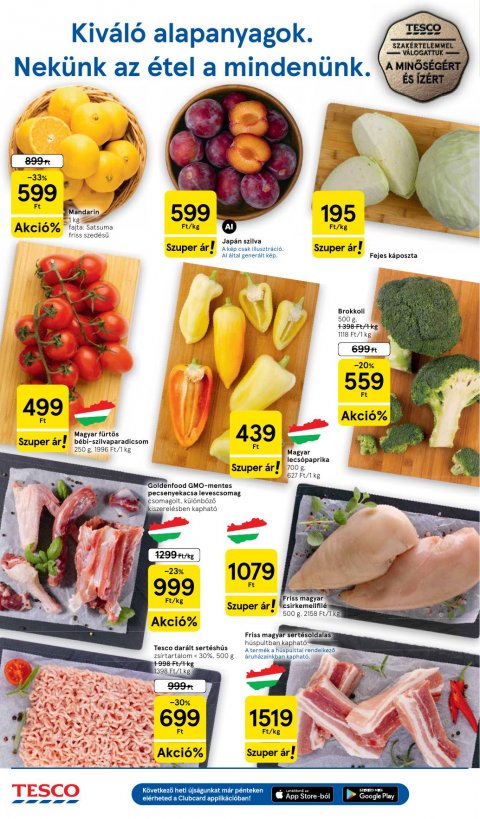 TESCO Szupermarket akciós újság