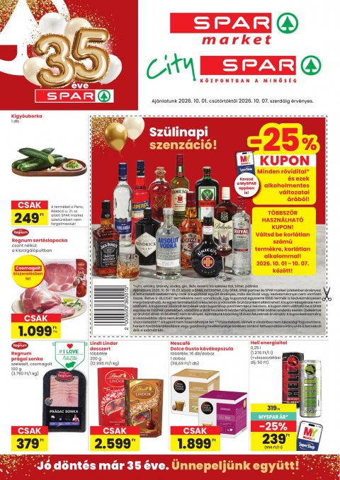 SPAR Market és City Spar akciós újság od 1. 10. 2026 do 7. 10. 2026