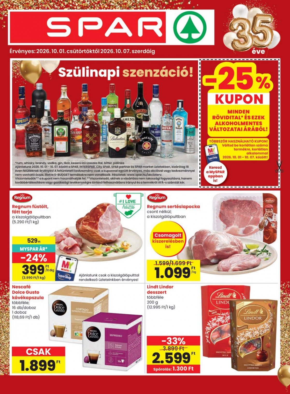 SPAR szórólap akciós újság od 1. 10. 2026 do 7. 10. 2026