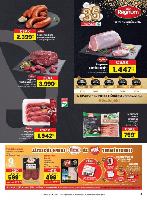 SPAR szórólap akciós újság