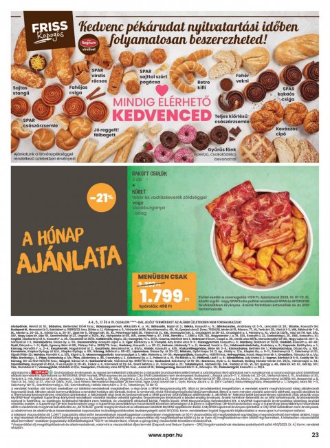 SPAR szórólap akciós újság