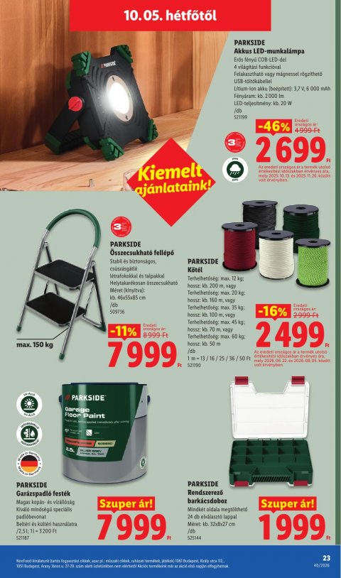 LIDL Nonfood akciós újság
