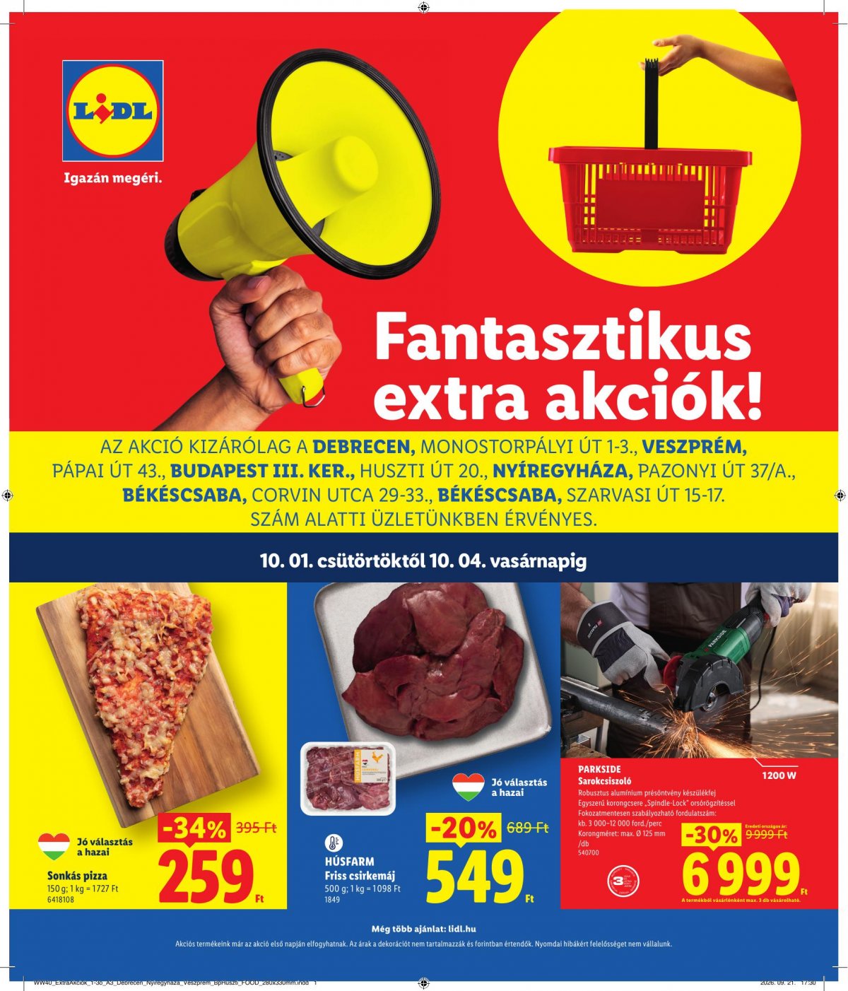 LIDL Regionális akciók akciós újság od 1. 10. 2026 do 4. 10. 2026