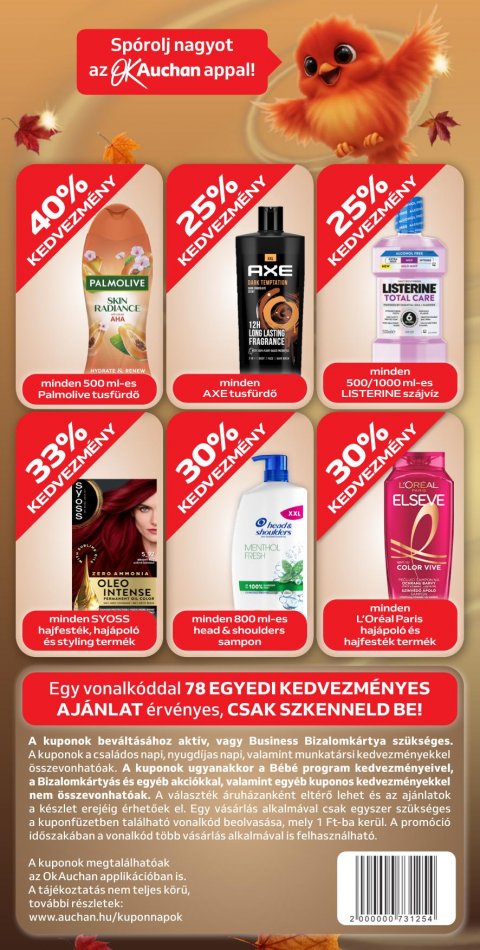 AUCHAN Hipermarket Őszi kuponnapok akciós újság