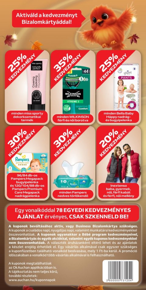 AUCHAN Hipermarket Őszi kuponnapok akciós újság