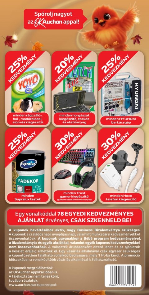 AUCHAN Hipermarket Őszi kuponnapok akciós újság