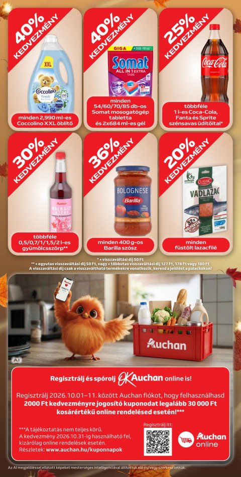 AUCHAN Hipermarket Őszi kuponnapok akciós újság