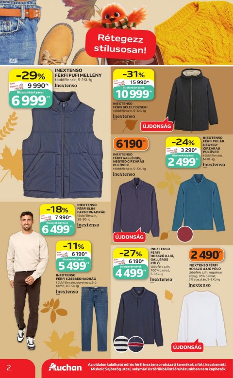 AUCHAN Hipermarket Őszi ruha ajánlataink akciós újság
