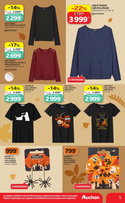 AUCHAN Hipermarket Őszi ruha ajánlataink akciós újság