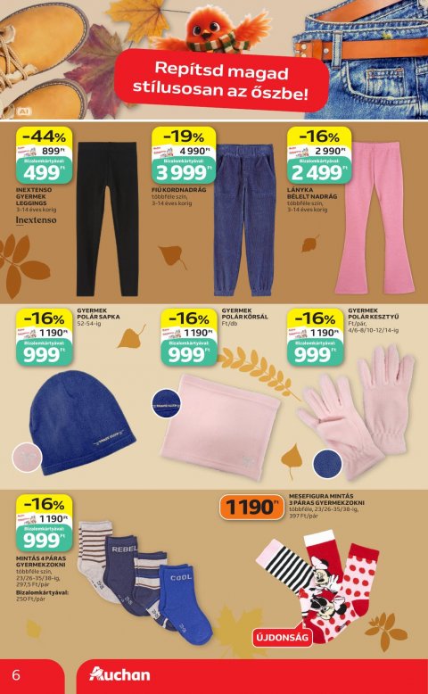 AUCHAN Hipermarket Őszi ruha ajánlataink akciós újság
