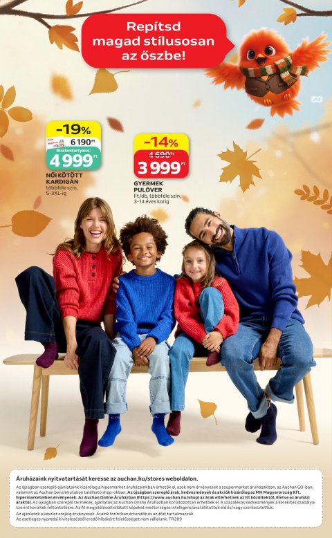 AUCHAN Hipermarket Őszi ruha ajánlataink akciós újság