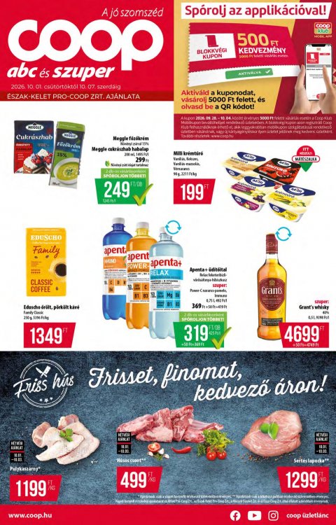 COOP Észak-Kelet akciós újság od 1. 10. 2026 do 7. 10. 2026