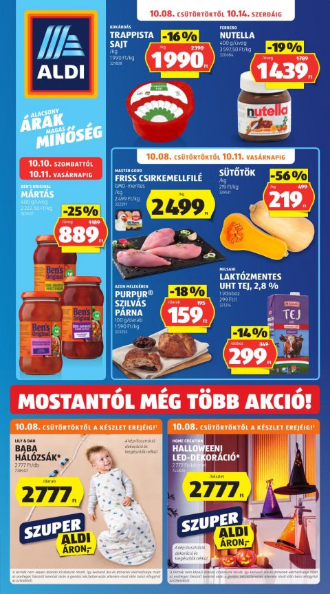 ALDI heti akciós újság akciós újság od 8. 10. 2026 do 14. 10. 2026