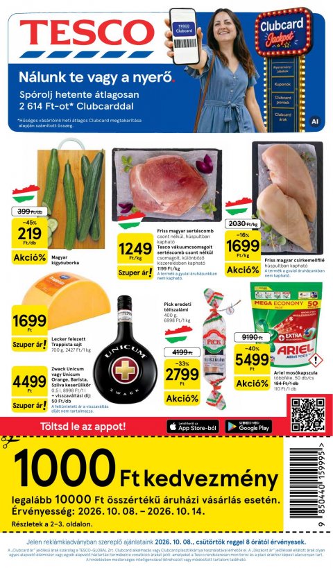 TESCO Hipermarket akciós újság od 8. 10. 2026 do 14. 10. 2026