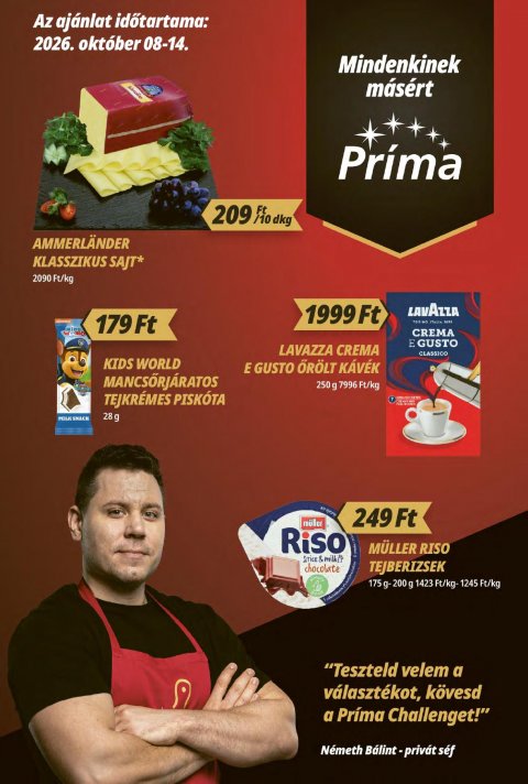CBA Príma akciós újság od 8. 10. 2026 do 14. 10. 2026
