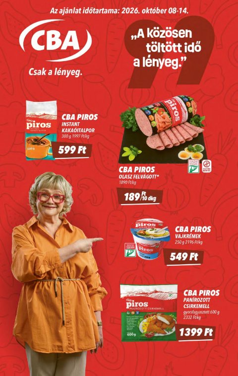 CBA akciós újság od 8. 10. 2026 do 14. 10. 2026