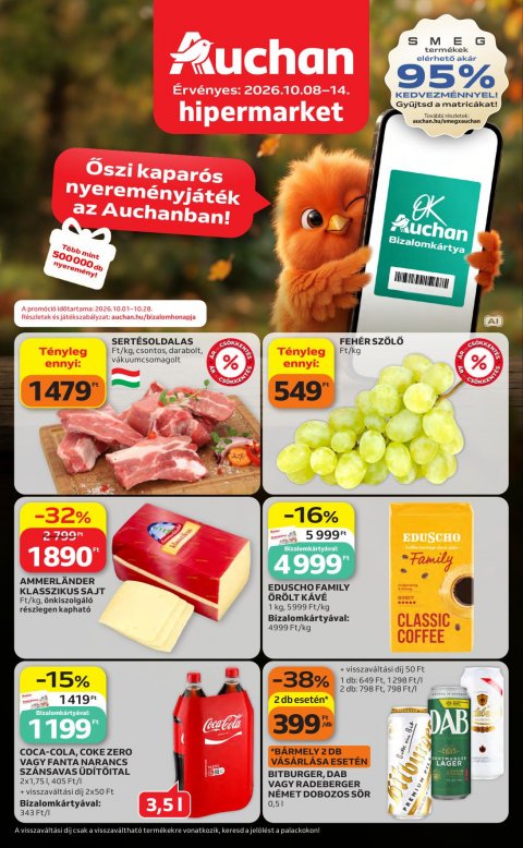 AUCHAN Hipermarket Heti ajánlataink akciós újság od 8. 10. 2026 do 14. 10. 2026
