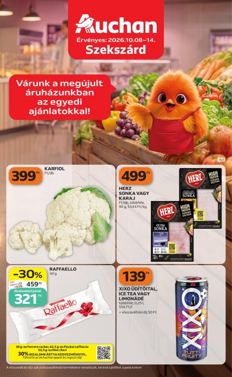 AUCHAN Szupermarket Szekszárdi ajánlataink akciós újság od 8. 10. 2026 do 14. 10. 2026