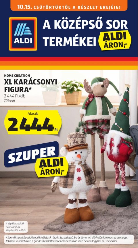 ALDI Középső sor akciós újság od 15. 10. 2026 do 15. 10. 2026