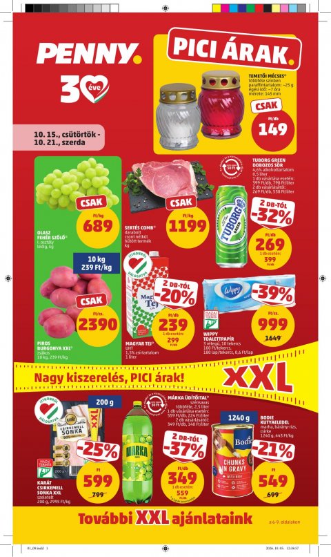 PENNY kciós újság od 15. 10. 2026 do 21. 10. 2026