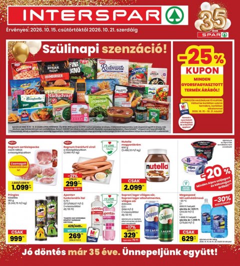 INTERSPAR szórólap akciós újság od 15. 10. 2026 do 21. 10. 2026