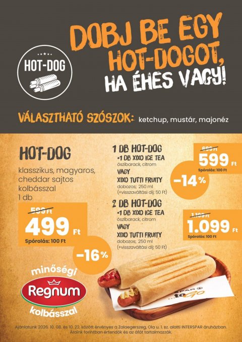 INTERSPAR toGo Zalaegerszeg akciós újság