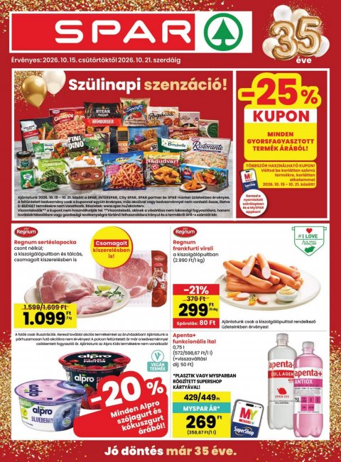SPAR szórólap akciós újság od 15. 10. 2026 do 21. 10. 2026