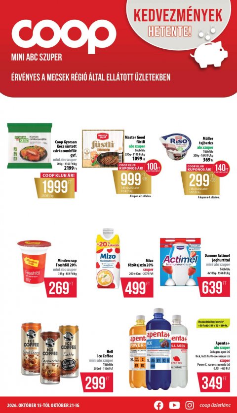 COOP Mecsek akciós újság od 15. 10. 2026 do 21. 10. 2026