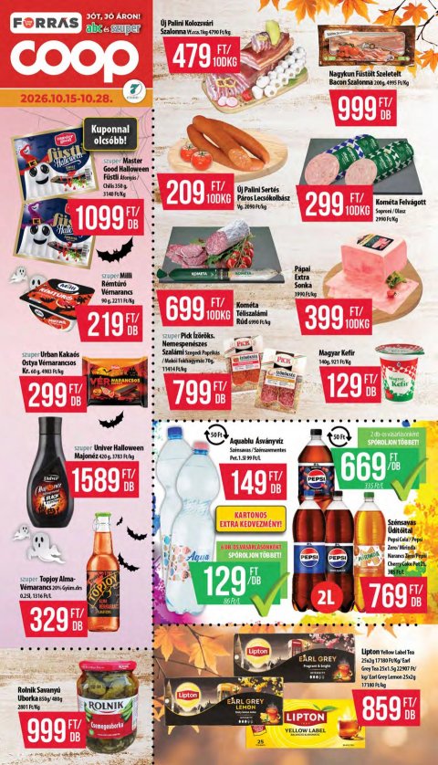 COOP Hétforrás akciós újság od 15. 10. 2026 do 28. 10. 2026