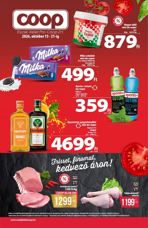 COOP Észak-Kelet akciós újság od 15. 10. 2026 do 21. 10. 2026