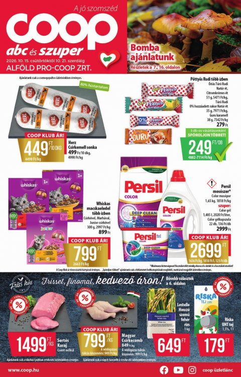 COOP Alföld akciós újság od 15. 10. 2026 do 21. 10. 2026