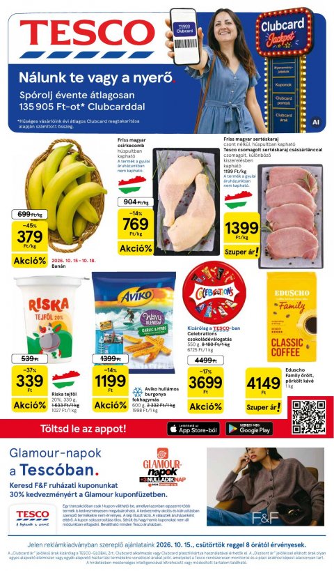 TESCO Hipermarket akciós újság od 15. 10. 2026 do 20. 10. 2026