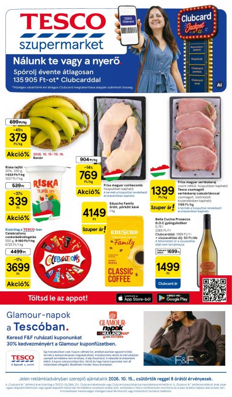 TESCO Szupermarket akciós újság od 15. 10. 2026 do 20. 10. 2026