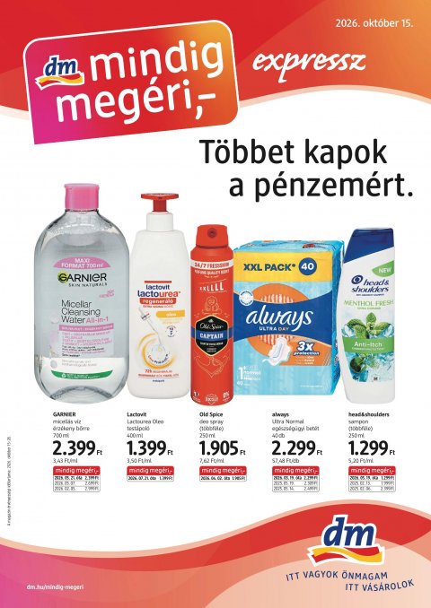 DM DROGERIE MARKT akciós újság od 1. 10. 2026 do 31. 10. 2026