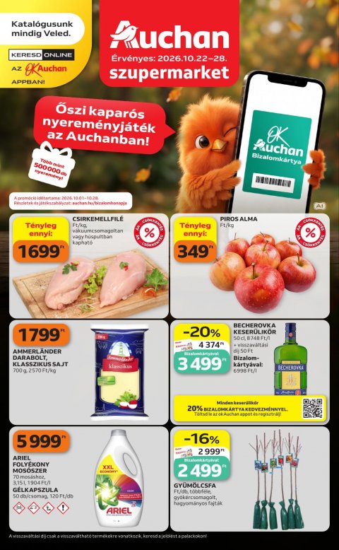 AUCHAN Szupermarket Heti Szupermarket ajánlataink akciós újság od 22. 10. 2026 do 28. 10. 2026