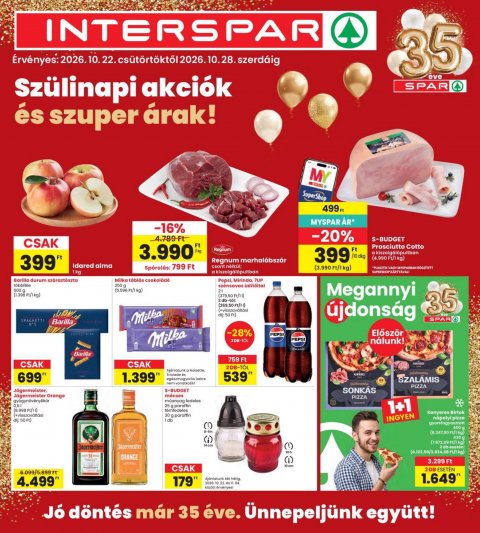 INTERSPAR akciós újság od 22. 10. 2026 do 28. 10. 2026