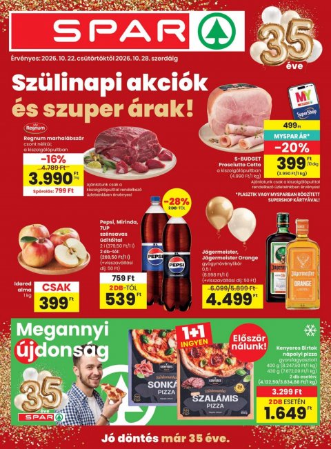 SPAR szórólap akciós újság od 22. 10. 2026 do 28. 10. 2026