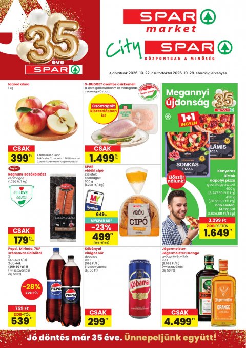 SPAR market és City Spar akciós újság od 22. 10. 2026 do 28. 10. 2026