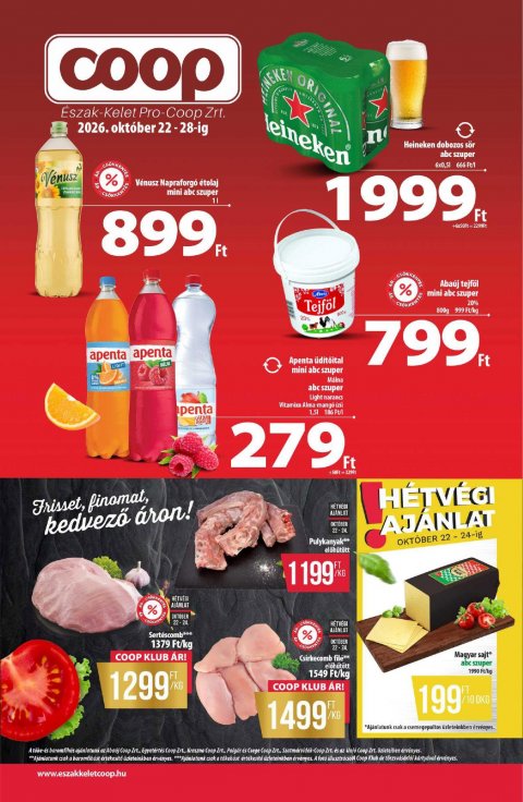 COOP Észak-Kelet akciós újság od 22. 10. 2026 do 28. 10. 2026