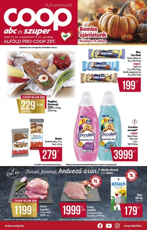 COOP Alföld akciós újság od 22. 10. 2026 do 28. 10. 2026