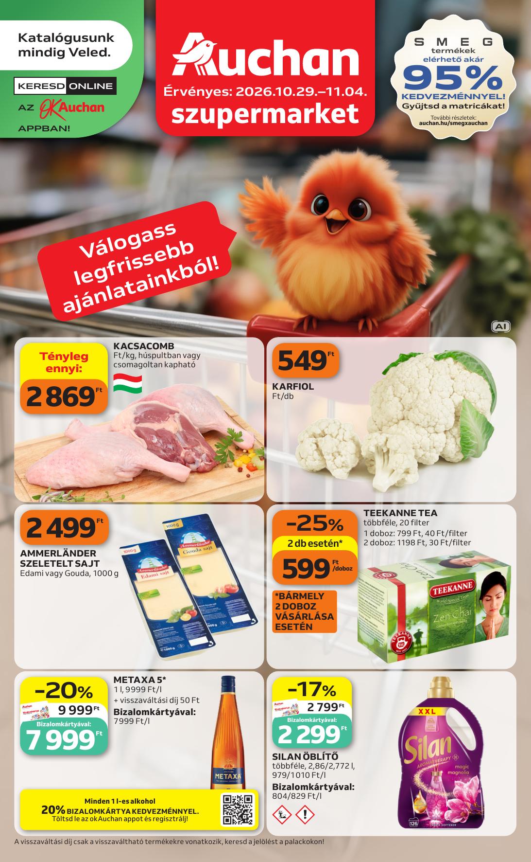 AUCHAN Szupermarket akciós újság od 29. 10. 2026 do 4. 11. 2026
